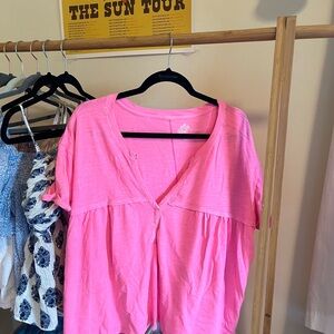 Pilcro - Anthropologie pink top